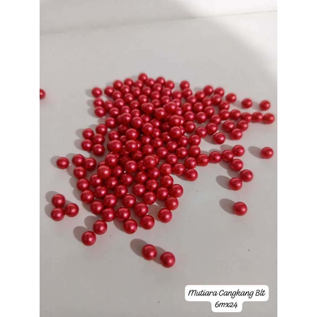 MUTIARA CANGKANG 6M BULAT/MUTIARA TANPA LUBANG/MANIK MANIK