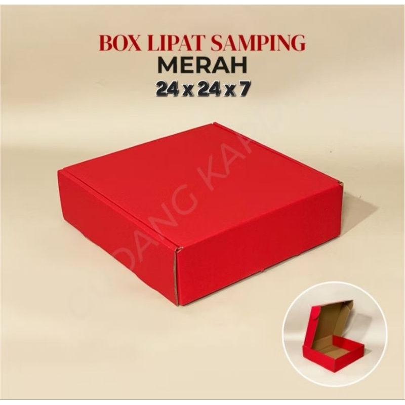 

KOTAK KARDUS DIE CUT WARNA POLOS 24x24x7cm HAMPERS BOX