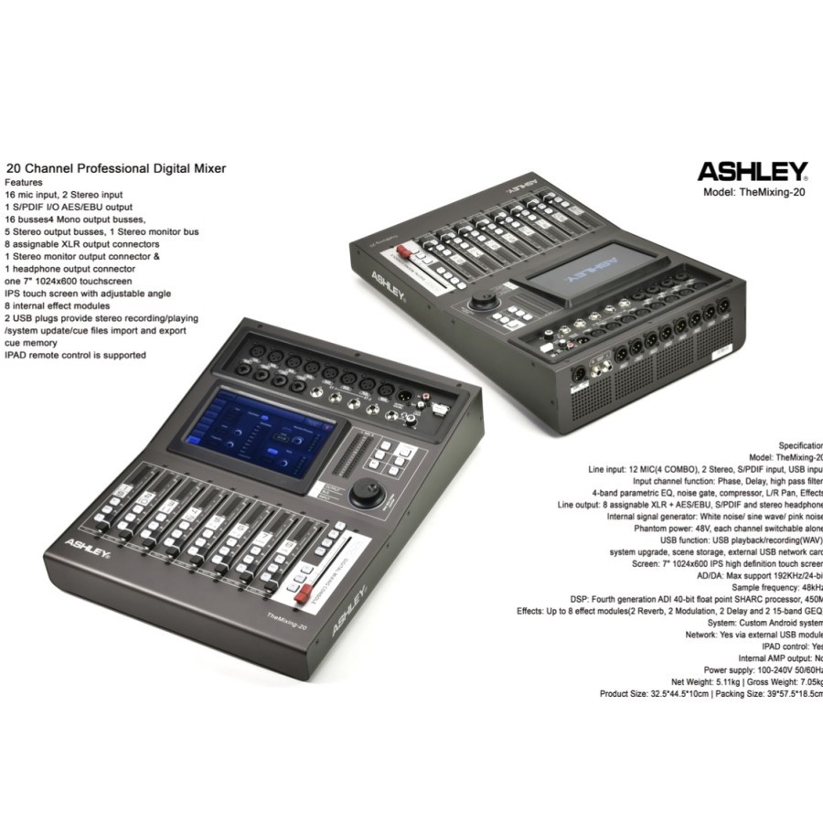 Mixer Digital Ashley The Mixing 20 Original 20 Channel digital Mixer ASHLEY THEMIXING 20