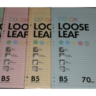 

LOOSE LEAF A5 50SHEET COLOUR