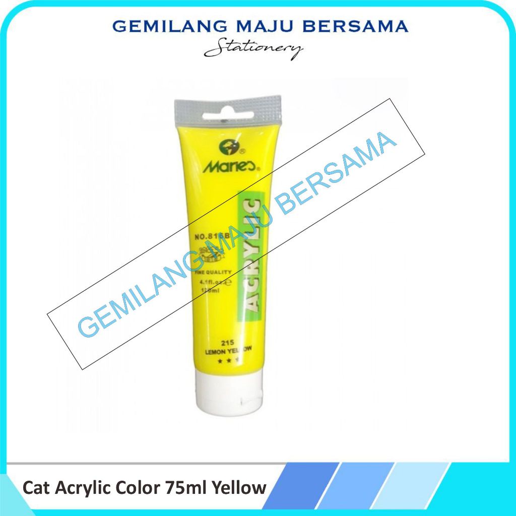 

Cat Acrylic Maries Color 75ml Yellow (Harga Per Pcs)