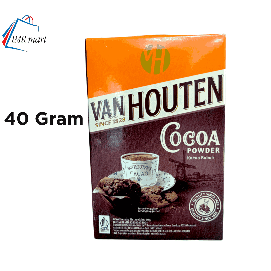 

Van Houten Cocoa Powder Kakao Bubuk Berat 40 Gram