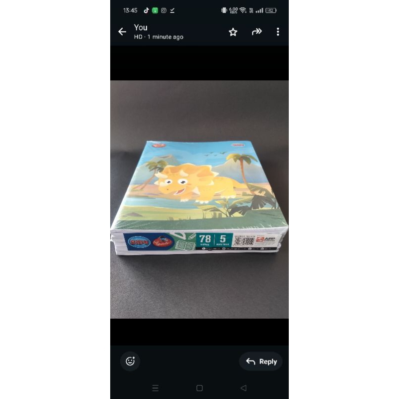 

Buku tulis isi 78 lbr, 1 pak isi 5 buku