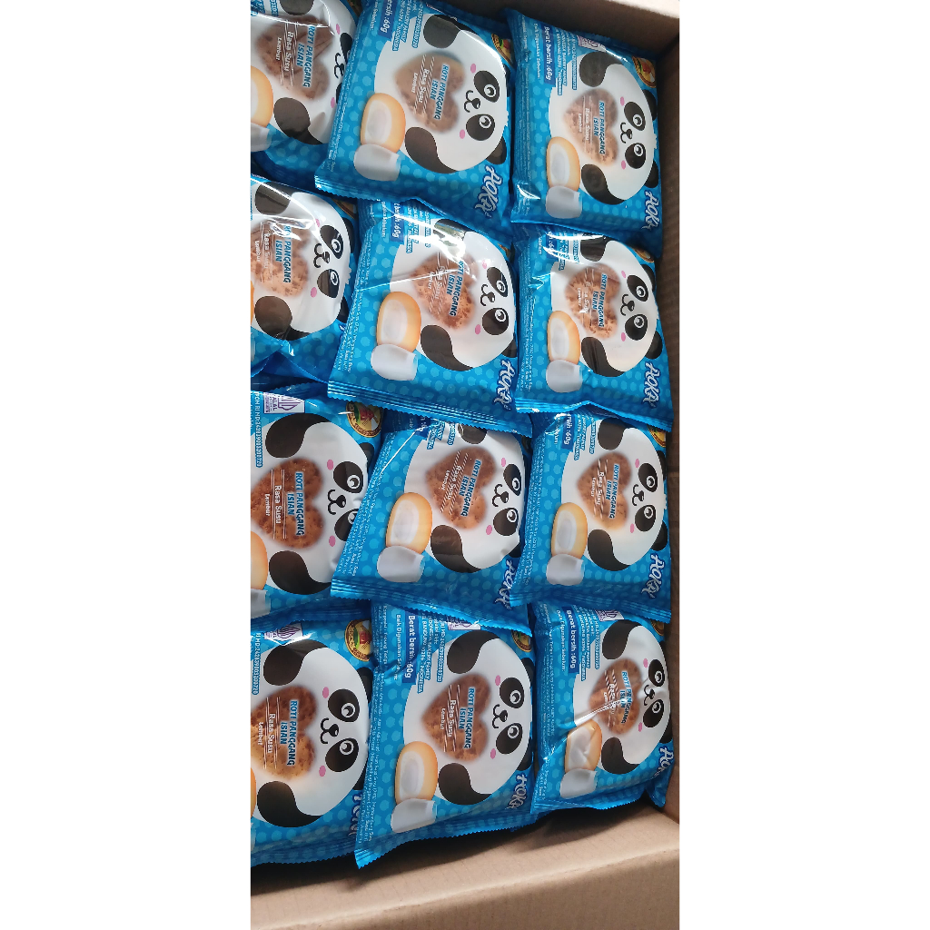 

RB AOKA Roti Panggang ISIAN AOKA PANDA 1 DUS Isi 60pcs
