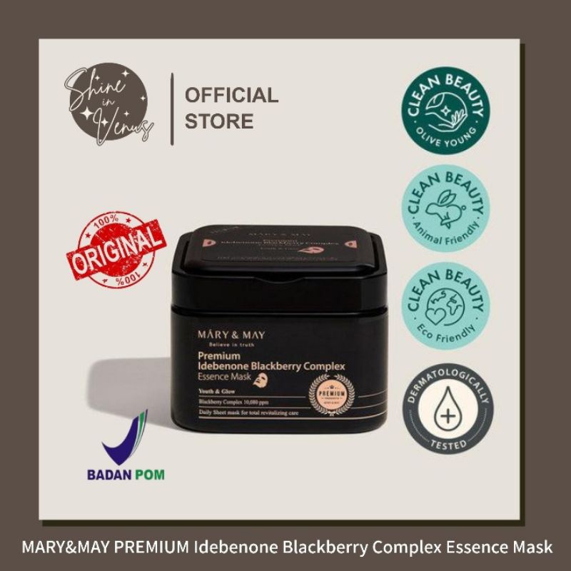 MARY & MAY Premium Idebenone Blackberry Complex Essence Mask