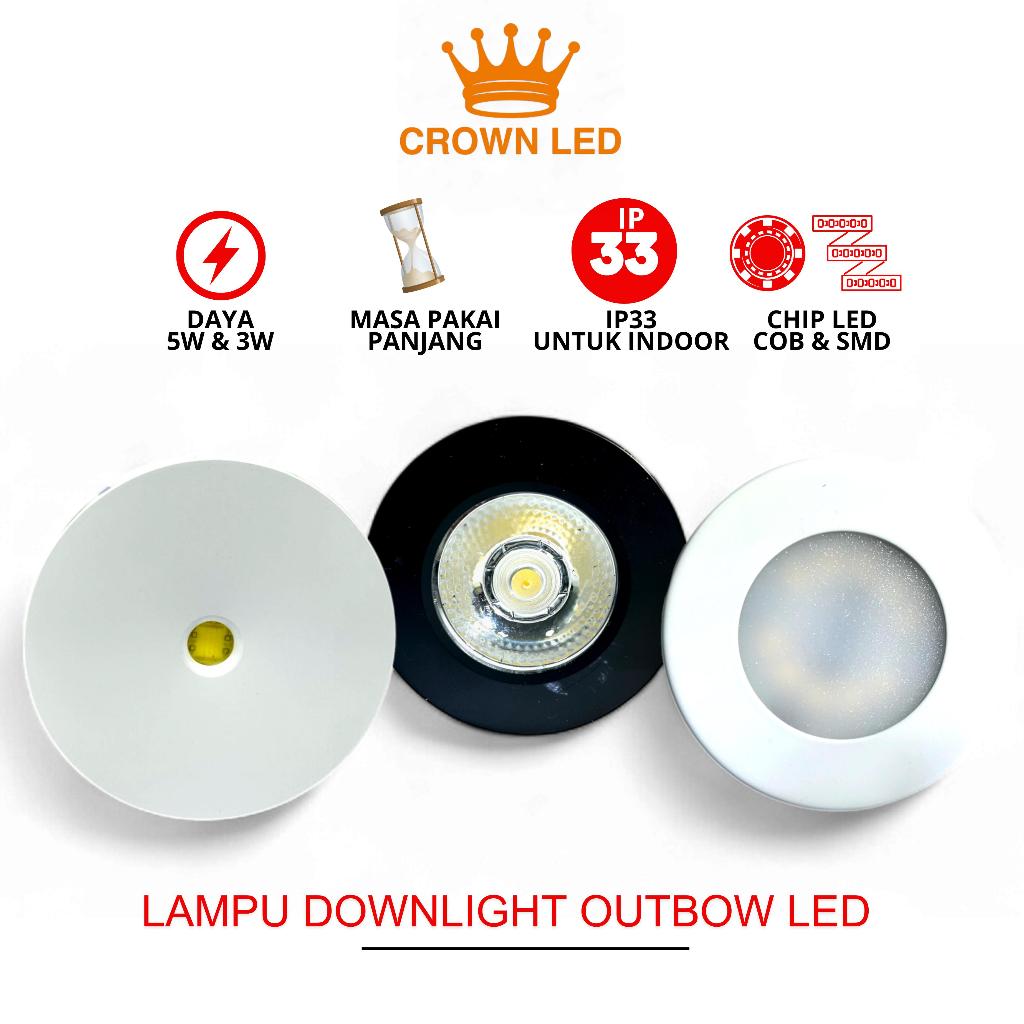Lampu Downlight Outbow Spotlight 5watt LED  Lemari Mebel Dapur