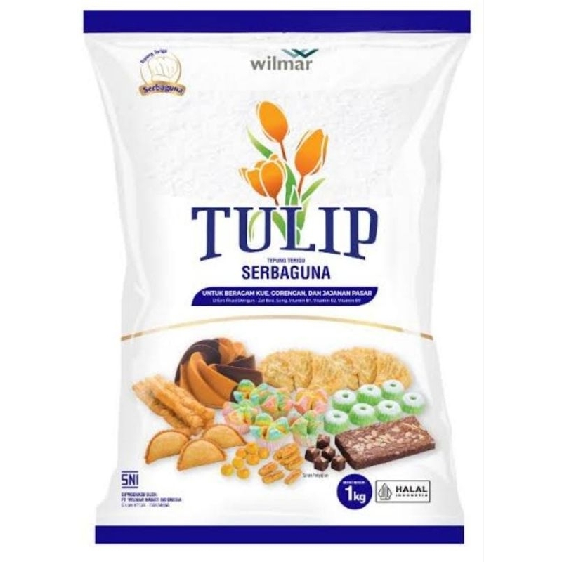 

Tepung Terigu Tulip 1KG Wilmar|Tepung Terigu serbaguna Tulip