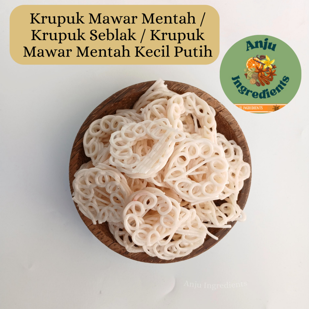 

Krupuk mawar mentah 250gram / krupuk seblak / krupuk mawar mentah kecil putih
