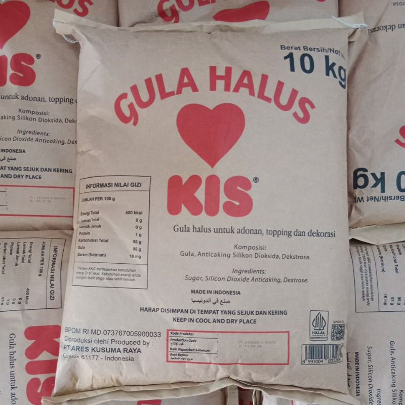 

kis gula halus 10 kg / sak