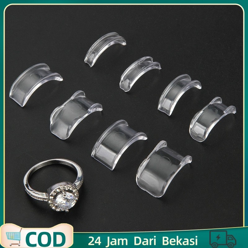 OK 1set Pengganjal Cincin 8 Ukuran Ganjal Cincin Kebesaran Alat Pengecil Cincin Kebesaran Ring
