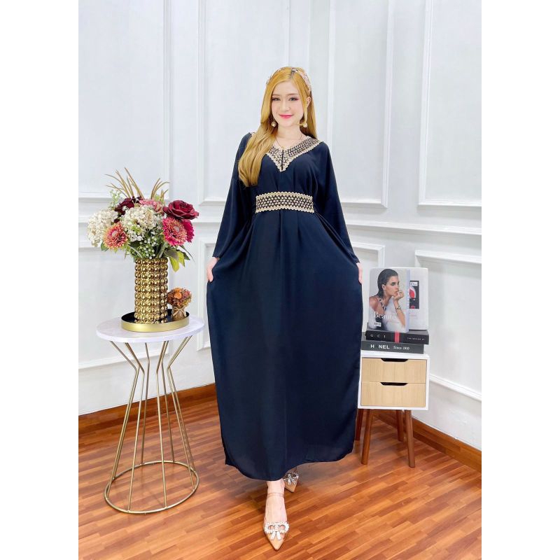 Kaftan Gamis syakila  rayon premium ld 130 cm  model terbaru// gamis viral best seller