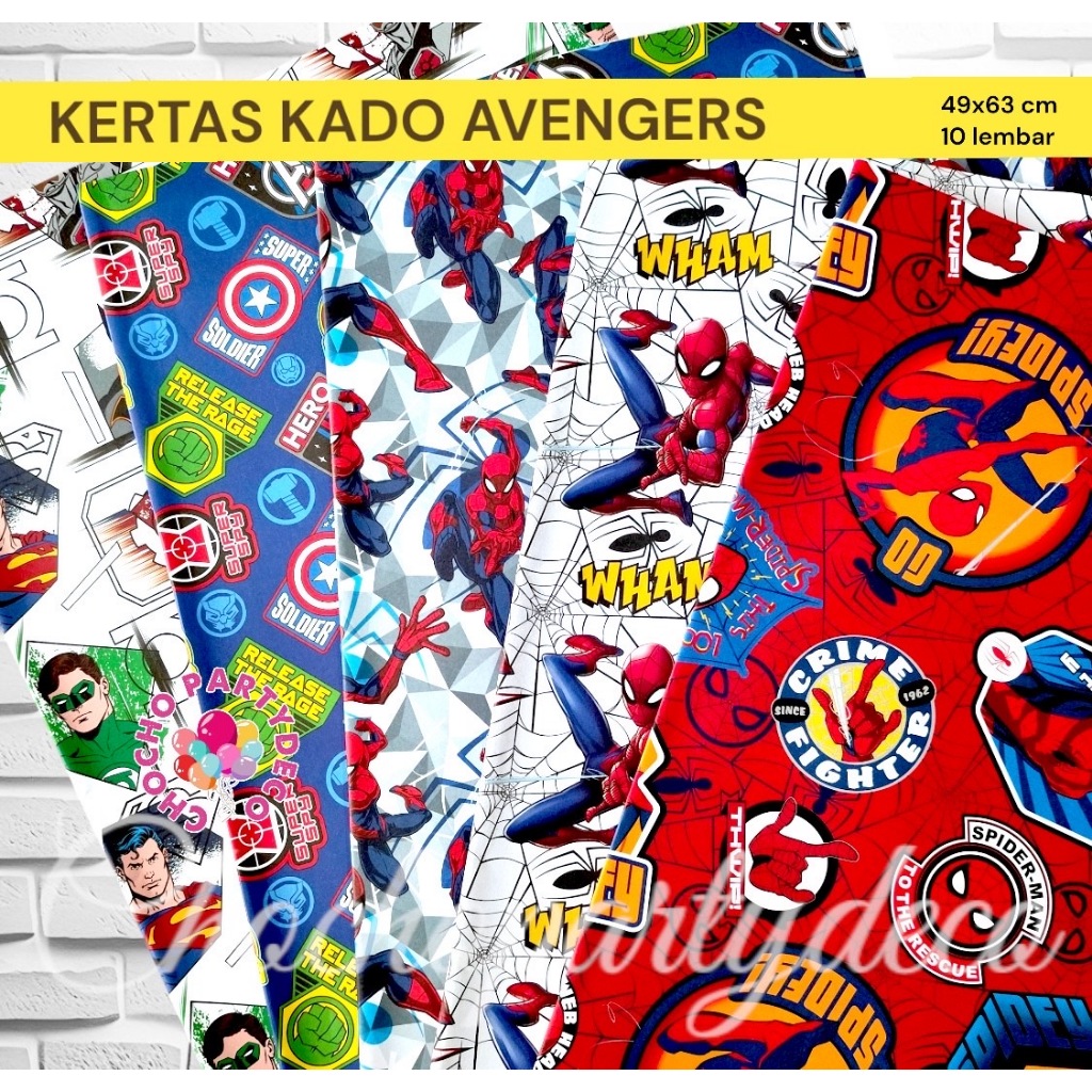 

KERTAS KADO SPIDERMAN ISI 10 / Kertas Kado SPIDERMAN AVENGERS