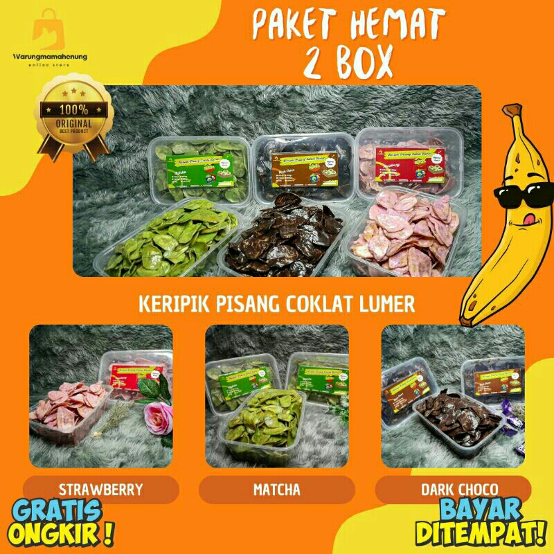 

Paket Hemat 2 BOX!!! Keripik Pisang Lumer 150gram