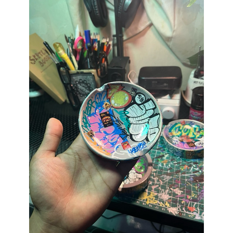 Asbak Skatepark Graffiti | Ashtray | Asbak | Clay | Clay art | Clay custom | Asbak Skena | Asbak Y2K