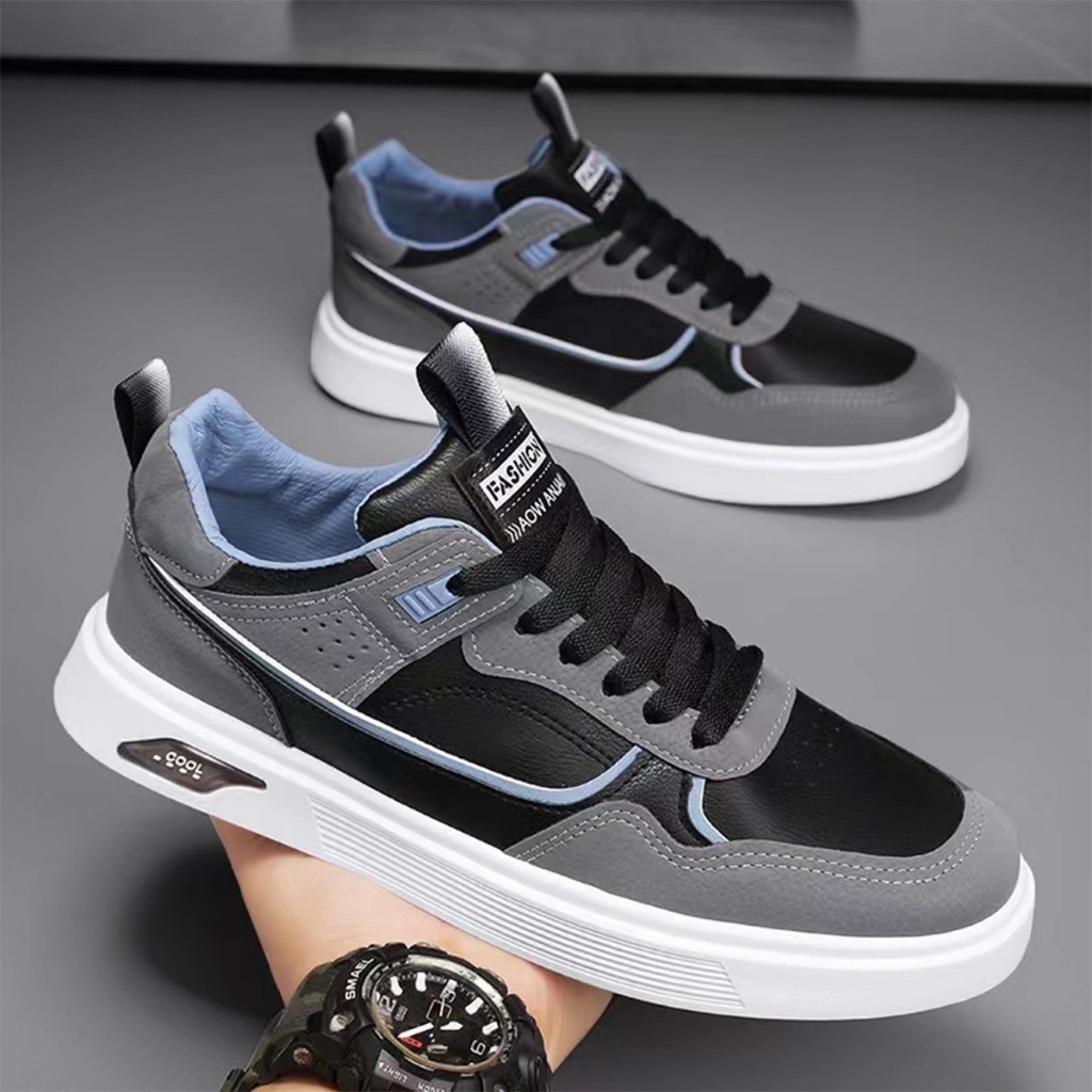 Keeping Sepatu Pria Sneakers Sepatu Cowok Keren Sport Kerja Kuliah Sepatu Olahraga Sekolah Hitam Run