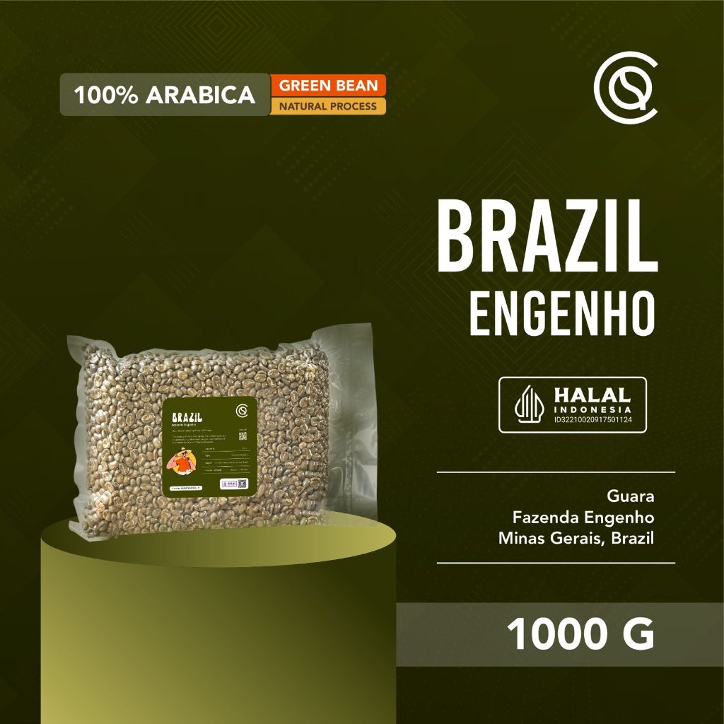

COFFEEHQ BRAZIL Fazenda Engenho Natural Green Beans 1Kg