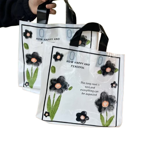 

Paper Bag Plastik Flower Hitam Kantong Plastik Tas Gift Bag Sovenir