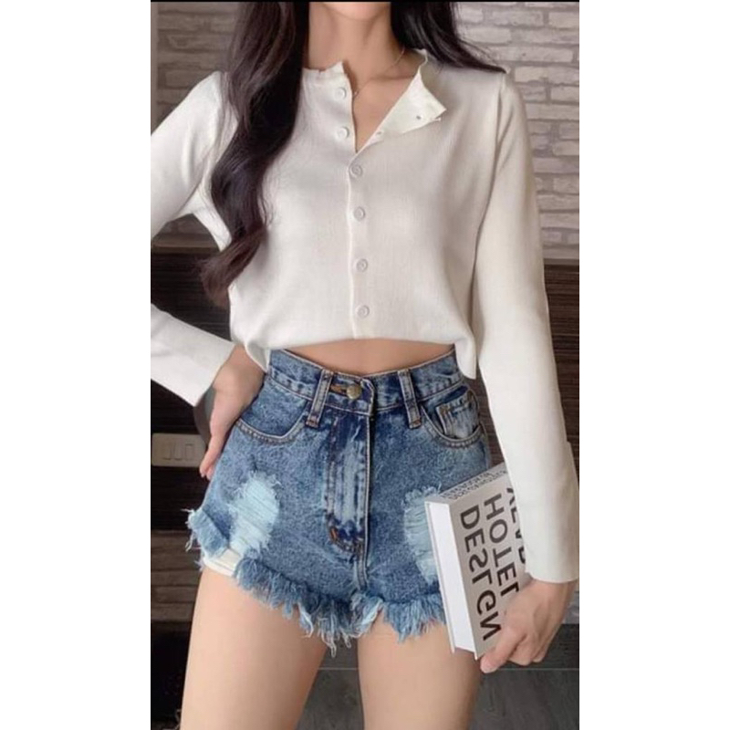 READY STOCK / CELANA PENDEK JEANS BKK/ FASHION BKK