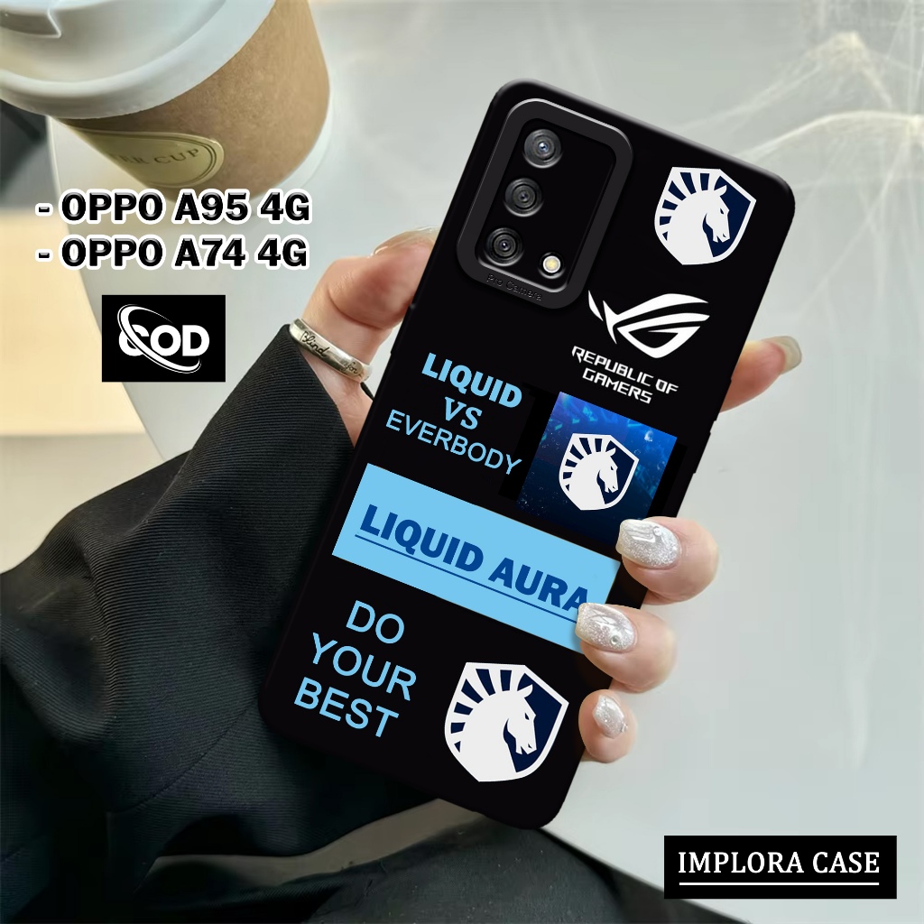 Case OPPO A95 4G / A74 4G Case GAMING IMPLORA CASE Casing OPPO A95 4G / A74 5G Softcase Pro Camera O