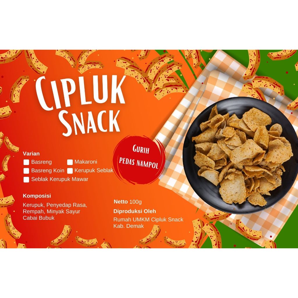 

Cipluk Snack Gurih Pedas Nampol - Basreng Bulat