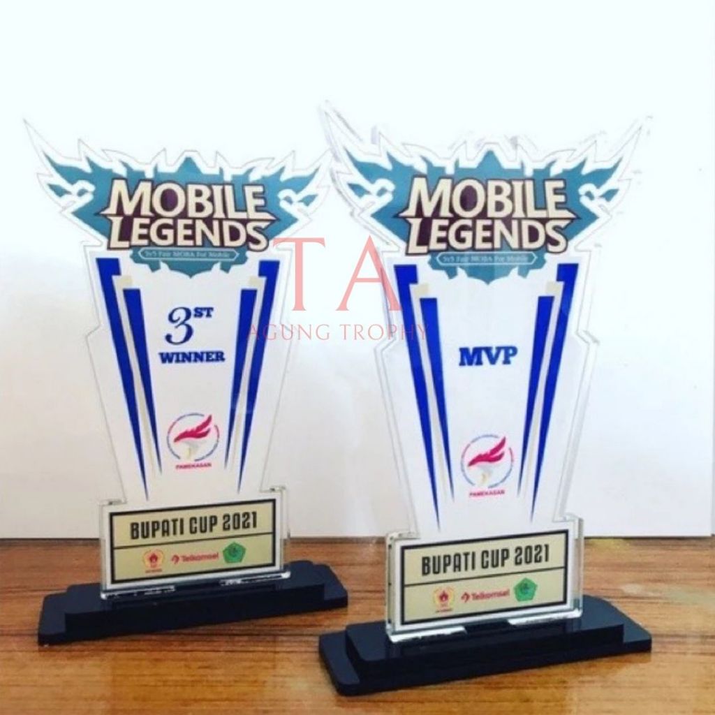 Piala Mobile Legend Piala E Sport Plakat ML Plakat Mobile Legend Akrilik
