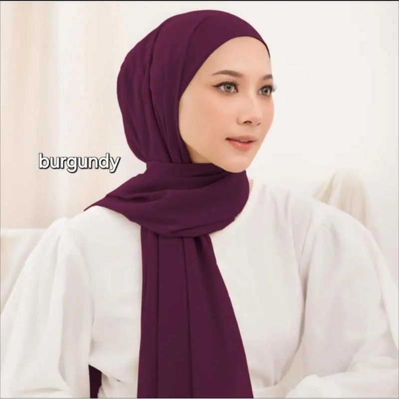 pashmina ceruty babydol BURGUNDY/pashmina ceruty babydol/pashmina basic/pashmina polos