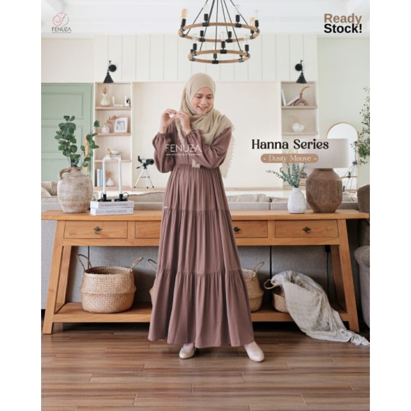 READY STOCK HANNA DRESS BY FENUZA MUSLIM WEAR