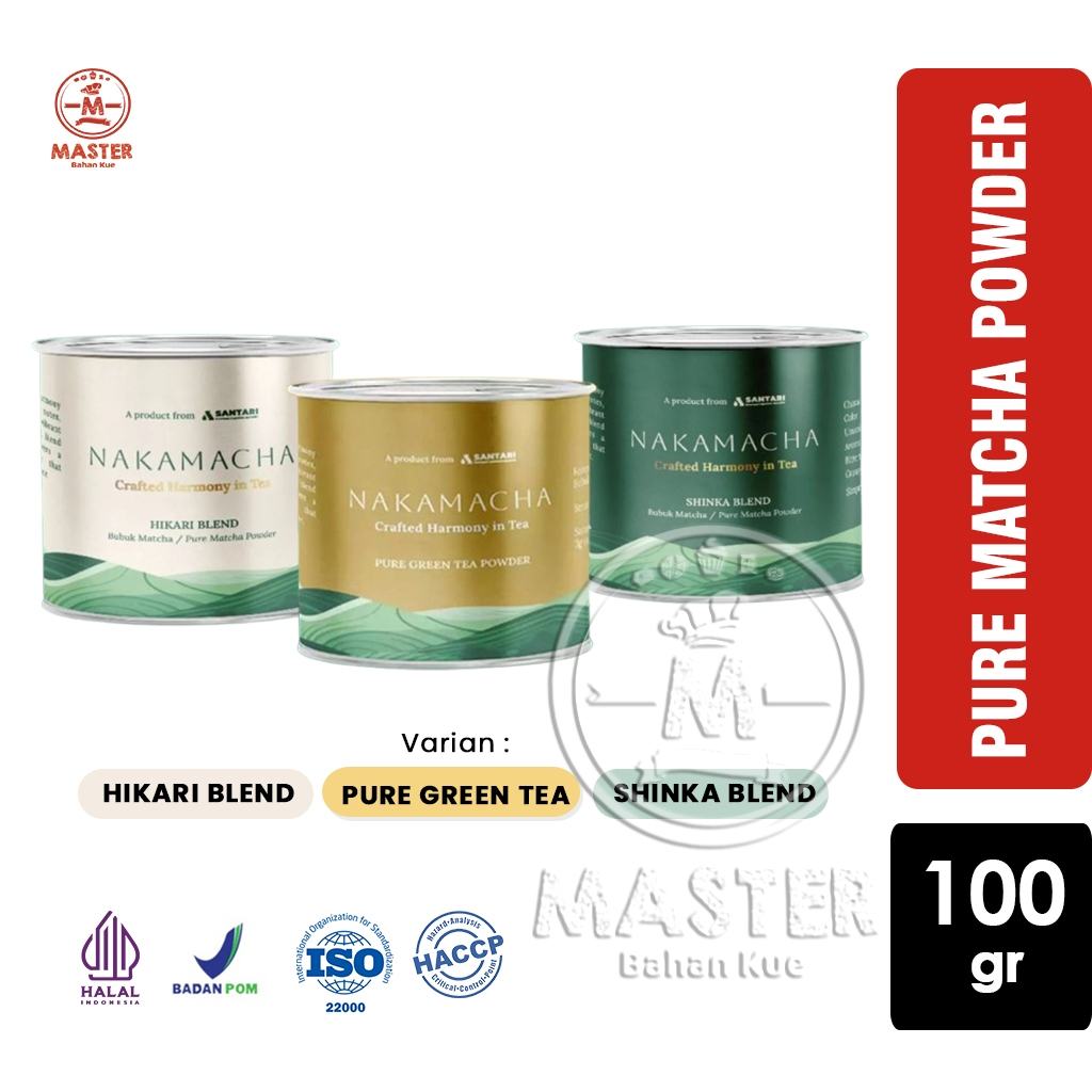 

Pure Matcha Powder NAKAMACHA Japan Origin GreenTea [Kaleng 100gr]