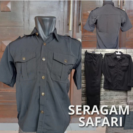 Seragam Safari Security / Seragam Safari Satpam / Setelan Safari Security Satpam / Safari / Seragam 