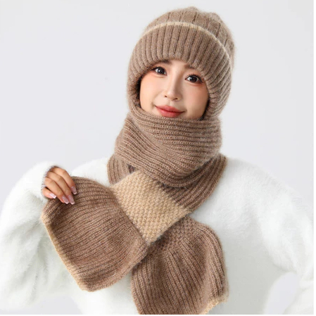 Topi Kupluk Syal Model Hijab Wanita Musim Dingin MRRY