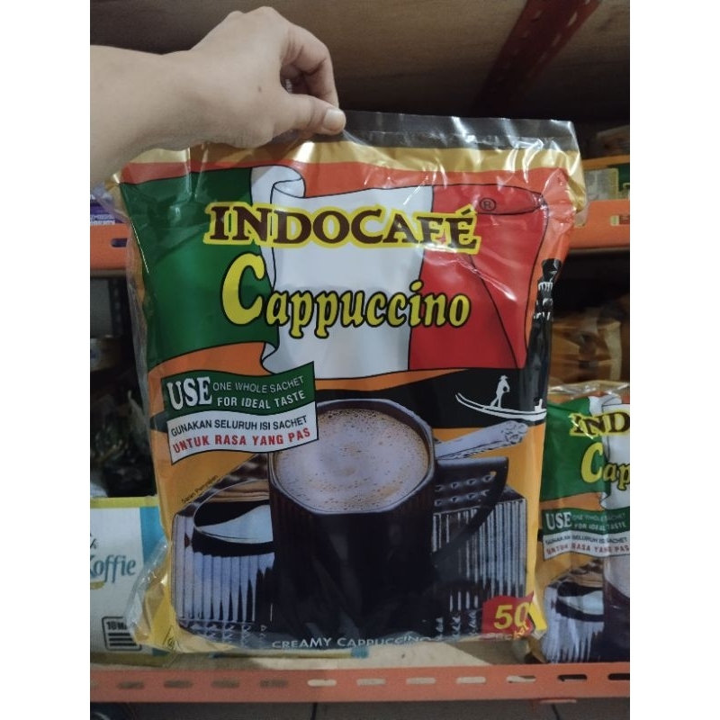 

indocafe cappuccino 50 sachet 1 bag capucino creamy kapucino