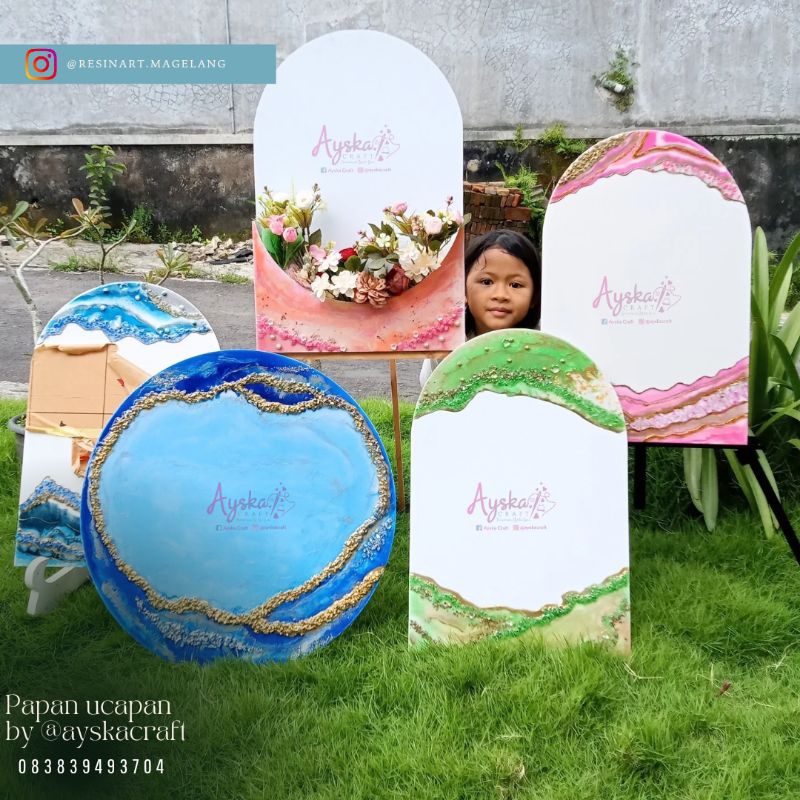 Papan AKRILIK RESIN/papan wisuda/papan opening toko dll