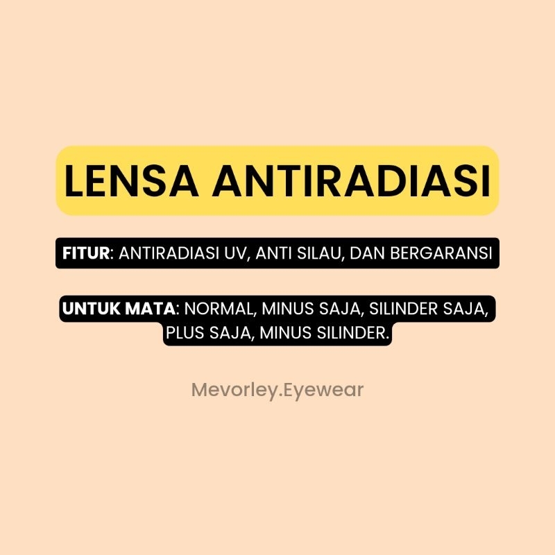 Lensa Antiradiasi - Mevorley Eyewear
