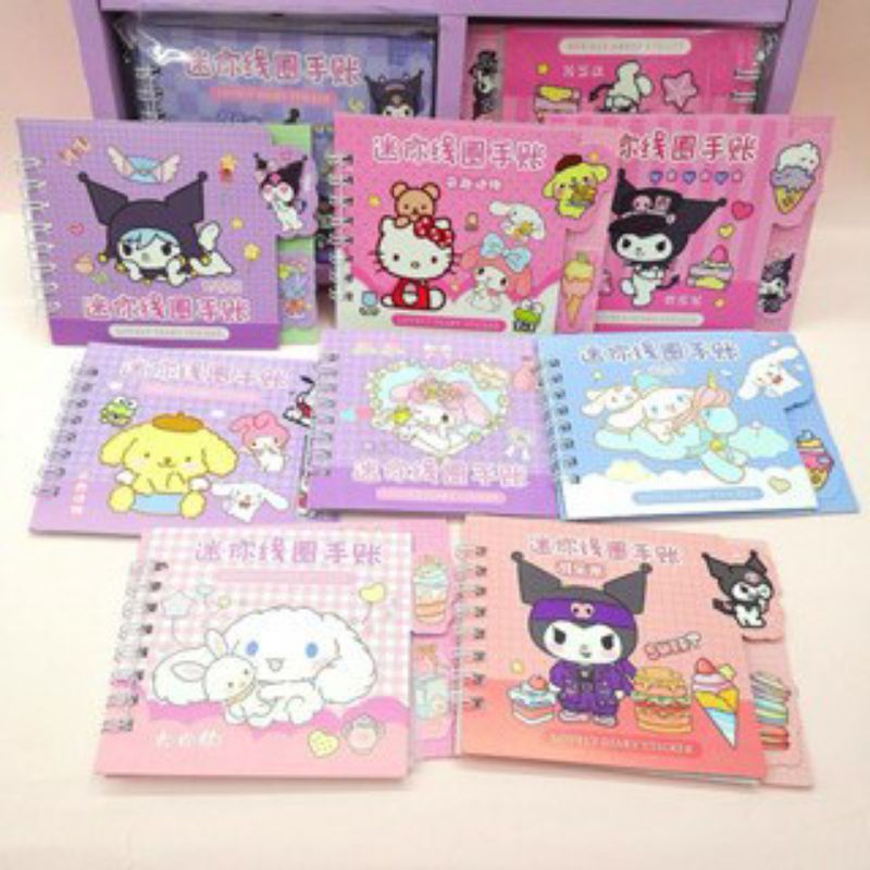 

COD Stiker Buku Sanrio / Sticker Buku Sanrio Mini 6 Lembar / Stiker Lucu
