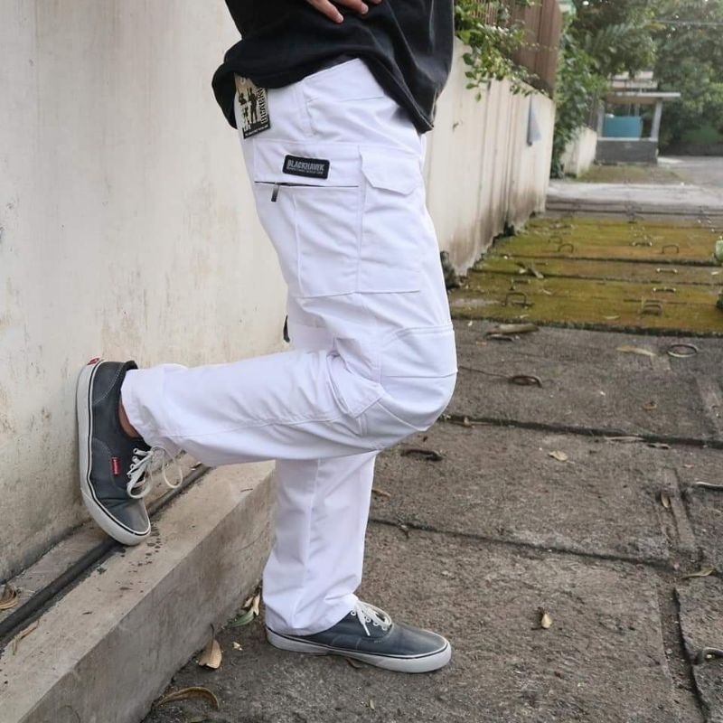 Celana pdl panjang putih tactical outdoor premium