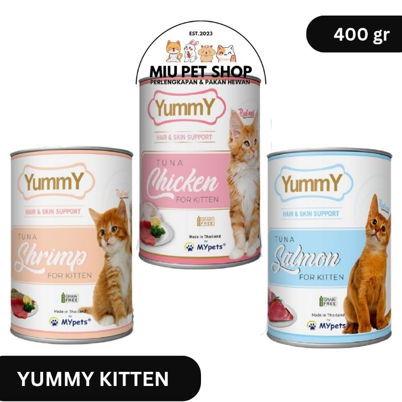 Yummy Kitten 400gr Yummy Kaleng Cat Wet Food