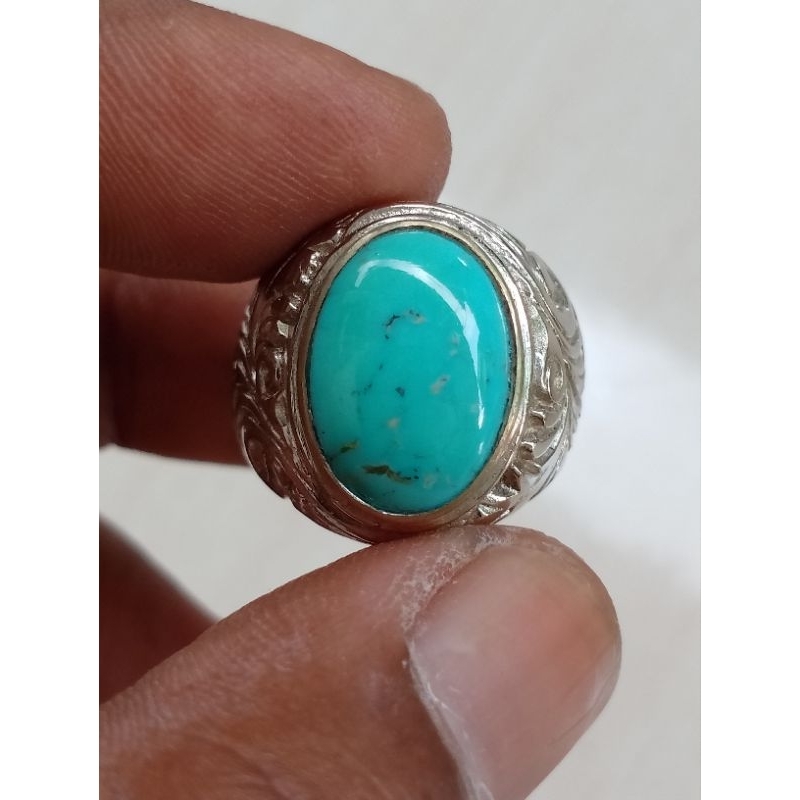 Batu Akik Pirus Biru Tosca - 11