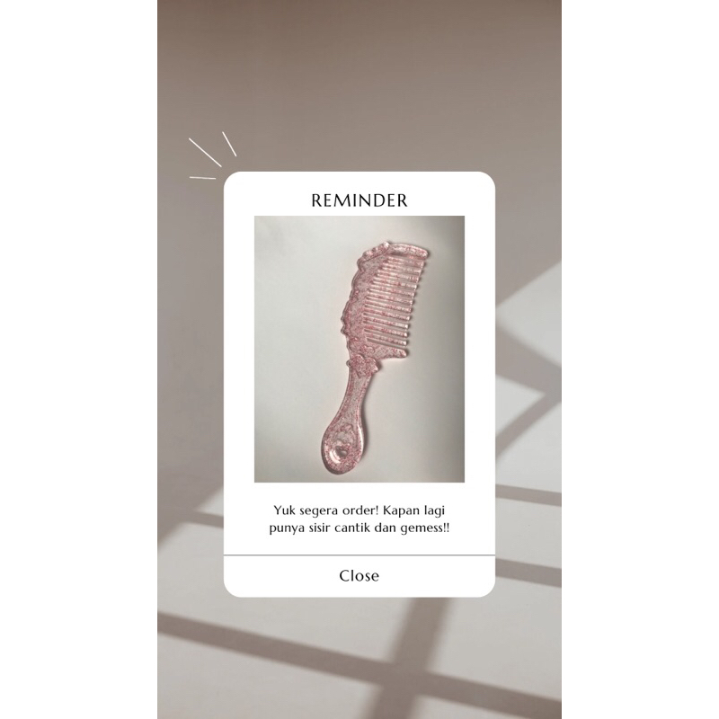 custom magic comb/ sisir cantik aesthetic/ resin art comb