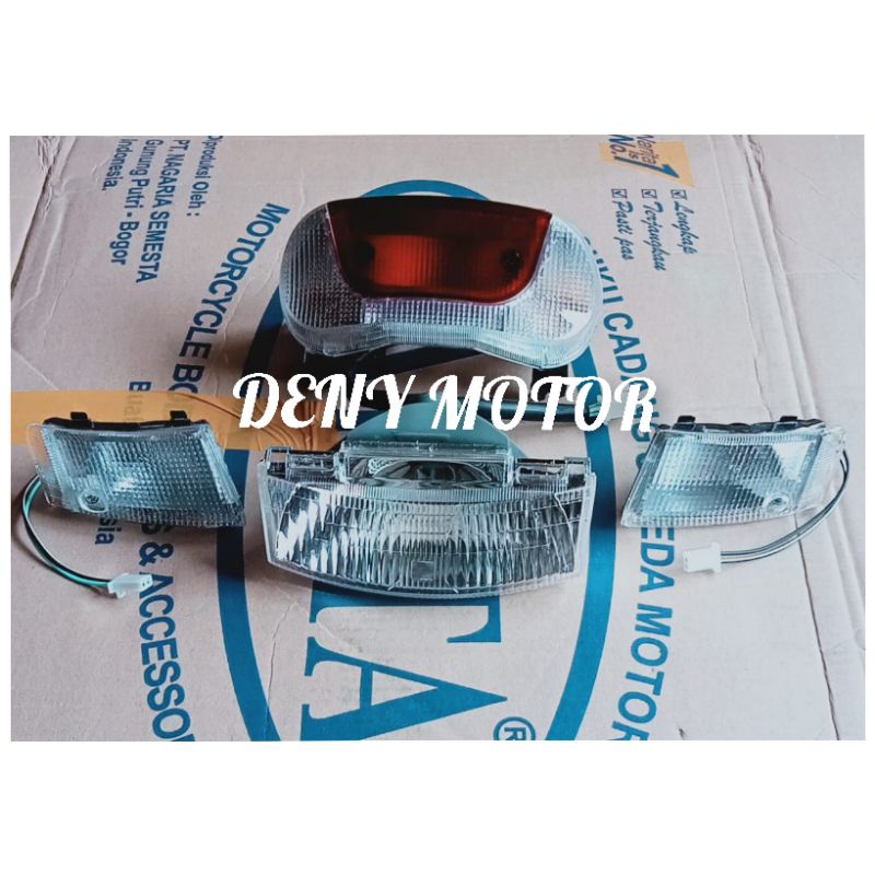 lampu set motor suzuki tornado reflektor+sein kanan kiri+lampu stop rem belakang