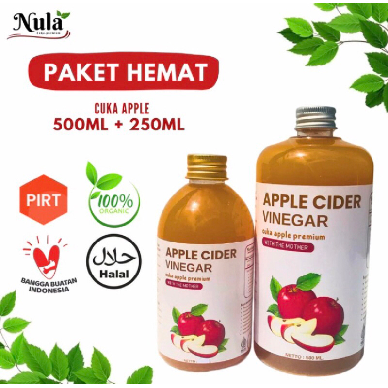 

CUKA APPLE PREMIUM | PAKET HEMAT 250ml + 500ml NULA CUKA appel