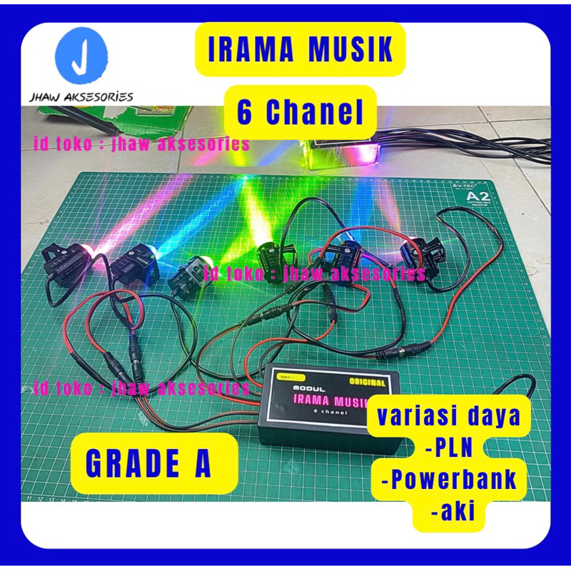Mycoolcell Led Sorot Miniatur Irama 6 Chanel Sensitif Suara
