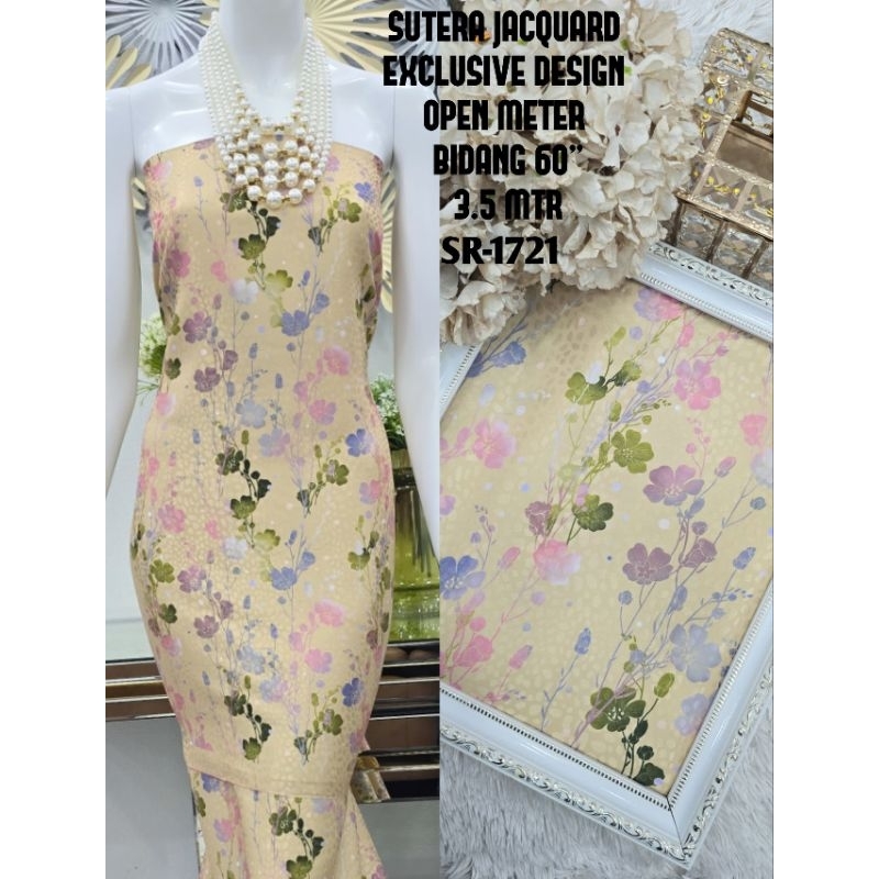 Bahan Baju Jaguard Malaysia motif Ranting Bunga