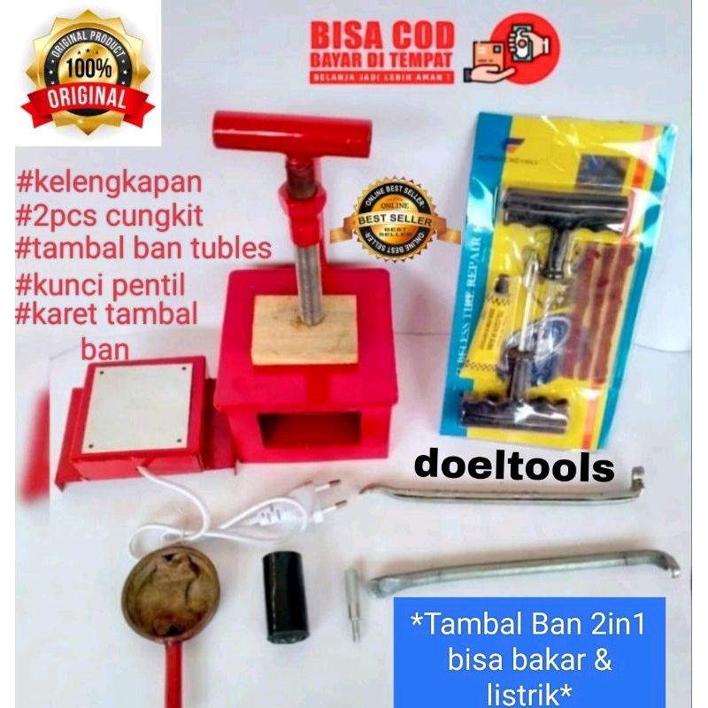 Paling Murah Alat Tambal Ban Listrik tambal Ban bakar Tambal ban 2 in 1 Bisa bakar bisa Listrik tamb
