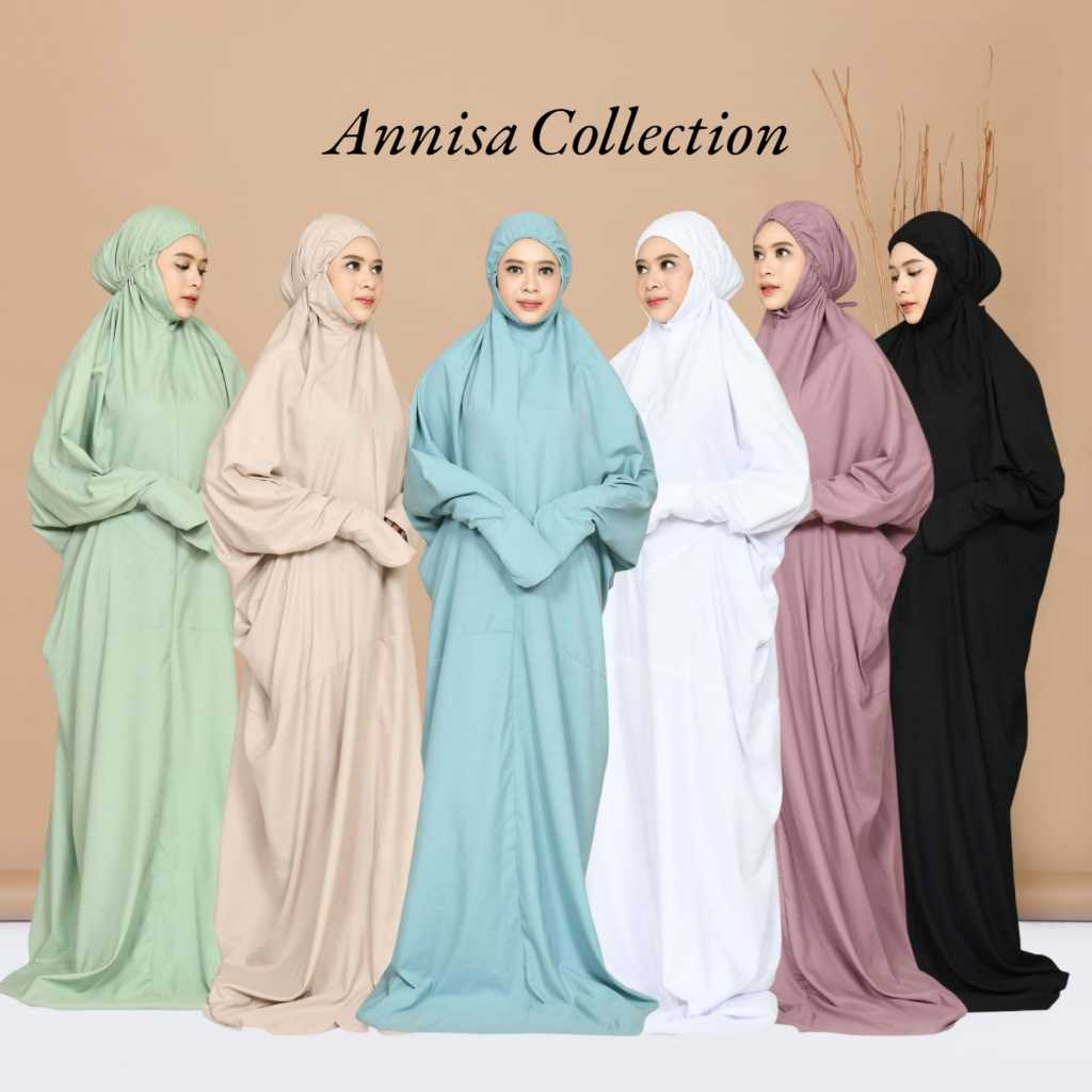 Mukena Terusan Dewasa Travelling Katun Premium