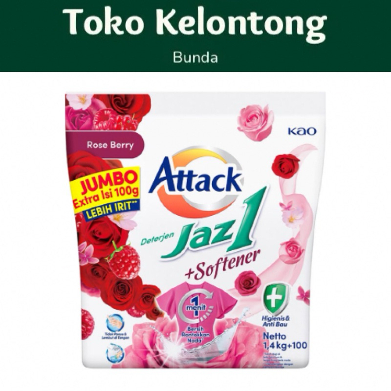 (Promo) Attack Jaz1 Detergen Bubuk Jumbo 1.6kg