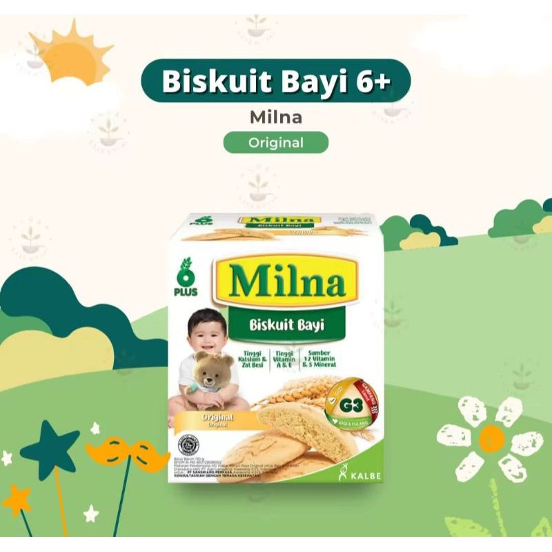 Milna Biskuit Bayi 6+ - Milna Biskuit Snack Bayi - Snack Bayi - Cemilan Anak