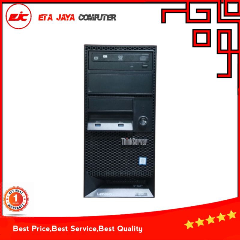 LENOVO THINKSERVER TS150 INTEL XEON E3-1225 V5 RAM 16GB SSD 512GB SIAP PAKAI