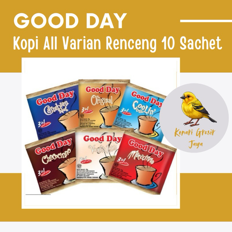 

Good Day Kopi Instan Renceng All Varian 20 Gram x 10 Sachet