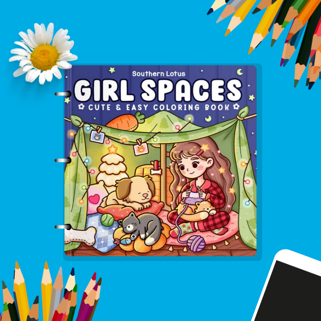 

Buku Fisik Mewarnai - Girl Spaces Cute and Easy Coloring Book 50 halaman