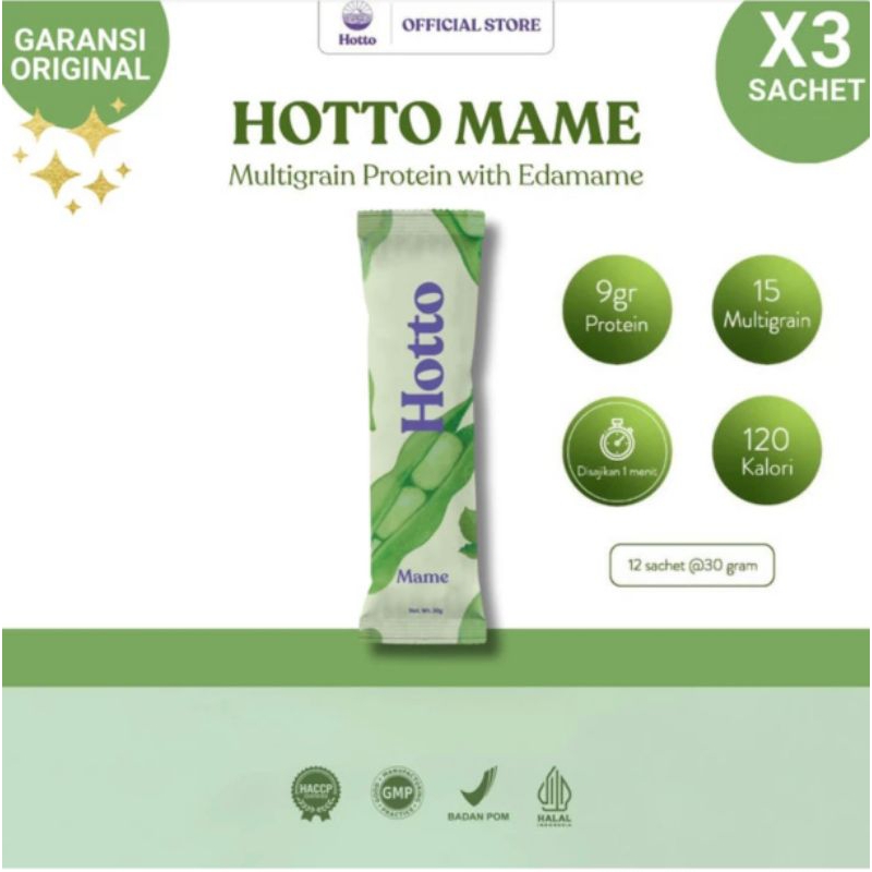 

Hotto Mame 3 Sachet Multigrain Tinggi Protein dengan Edamame Superfood